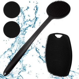2 Pack Back Scrubber for Shower,New Upgrade Multifunction Exfoliator Body Scrubber for Effective Shower Scrubber for Body,Ergonomic No-Slip Handle and Easier Product Foam Silicone,Hand Tools Kits,Springtok