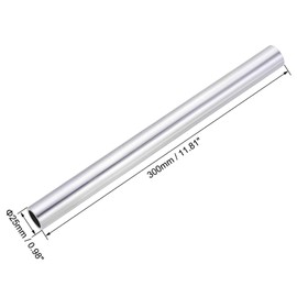 TA-VIGOR 1Pc 6063 Aluminum Round Tube, 25mm OD 19mm ID 300mm Length Metal Seamless Straight Tubing Aluminum Pipe for Home Furnishing, Machinery, DIY Handicraft