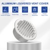 PATIKIL 4 Inch Aluminum Universal Louvered Vent Cover Round Louver