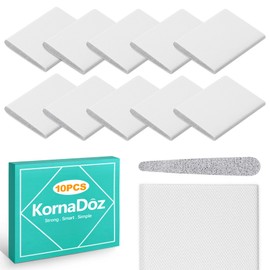 KornaDoz 10-Pack Self-Adhesive Foam Corner Seals - Weatherproof Gap Filler for Door Frames & French/Sliding Doors - White, Draft & Noise Blocker