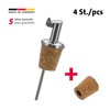 Westmark 457022E3 Spirit/Oil Pourers + 4 Replacement Corks, with Flap,