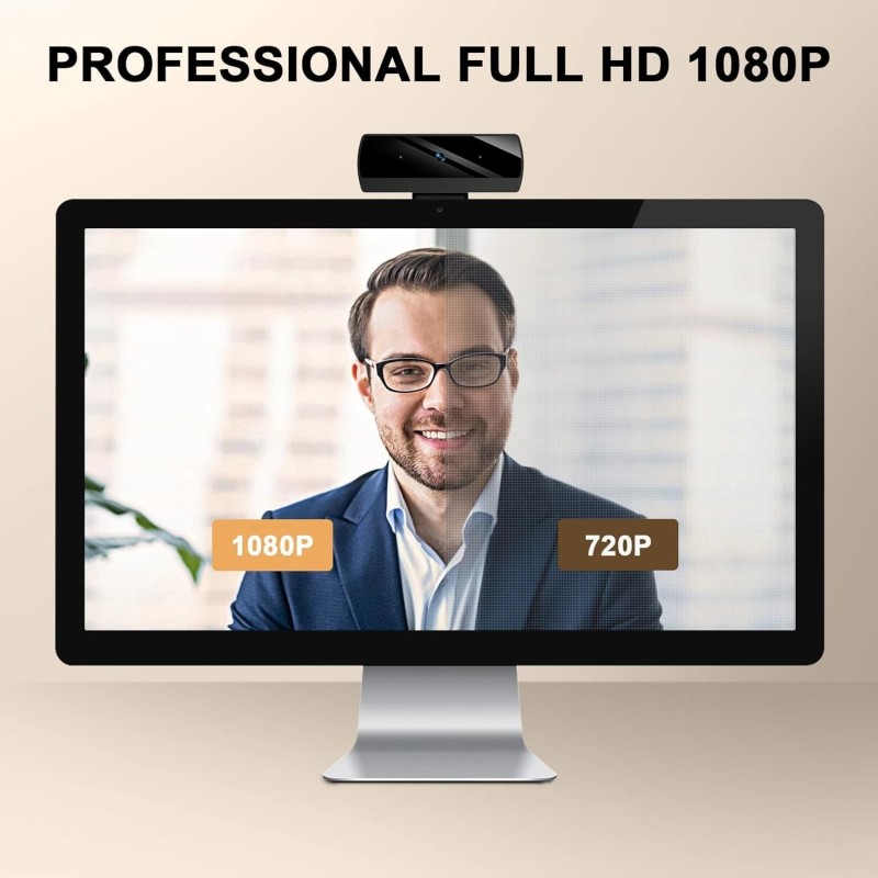 Diccik Webcams for PC, Full HD 1080P Video Calling, HD