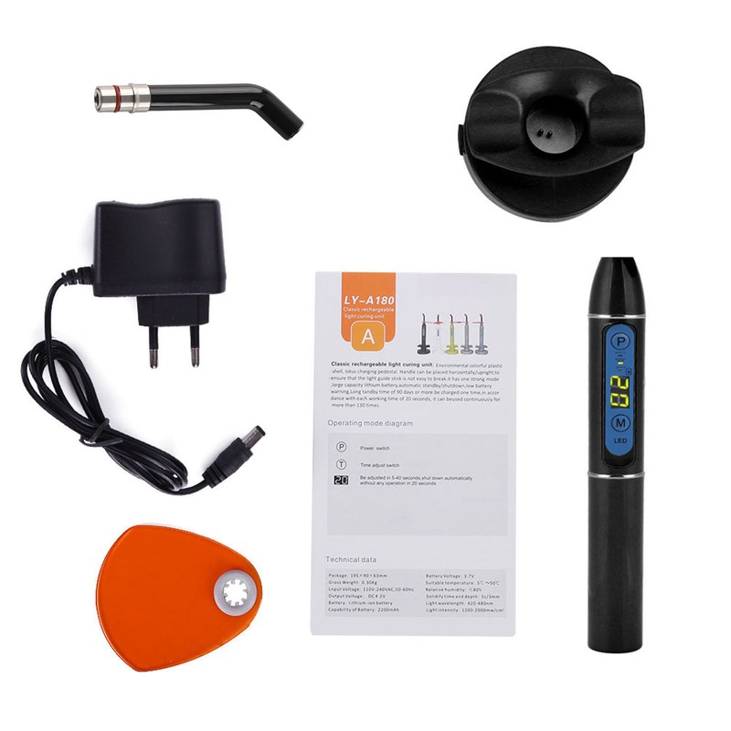 Wireless Cordless LED Dental Curing Machine Light Lamp Black -240V
