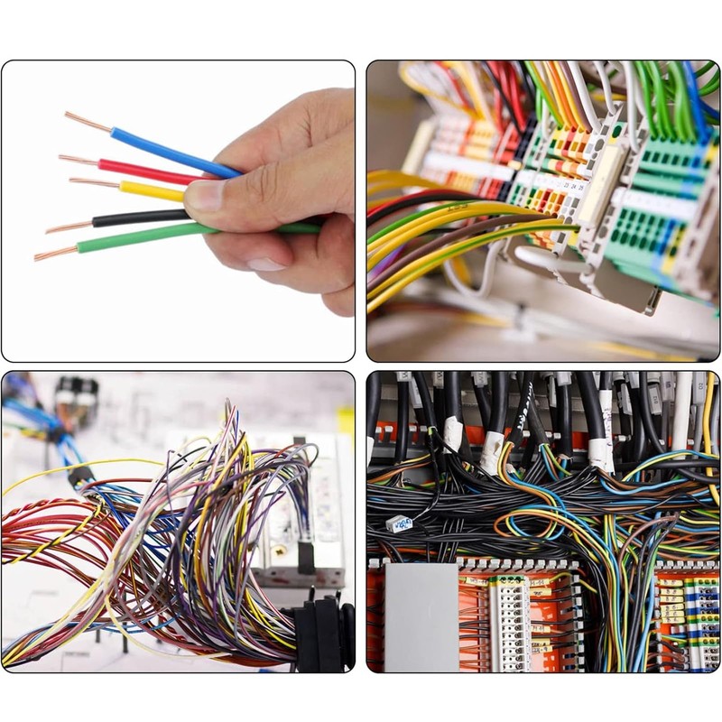 600 Pcs Wire Ferrules Kit, Non-Insulated Ferrule Crimp Terminals, Wire