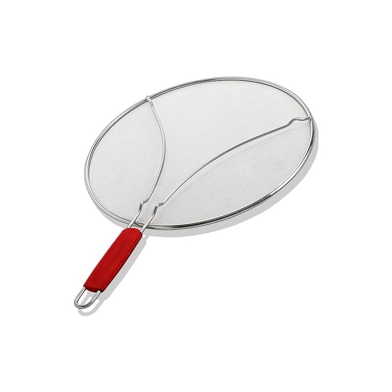ALPHA LIVING Splatter Guard for Frying Pan & Food Strainer