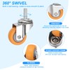 PATIKIL 1.5 Inch Stem Caster Wheels Set of 4 Low