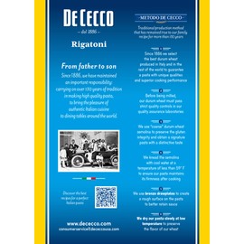 De Cecco Semolina Pasta, Rigatoni No.24, 1 Pound (Pack of 6)