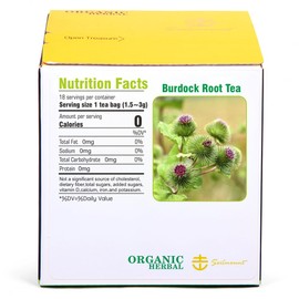 Soilmount - Burdock Root Tea - Pure Herbal Tea - Natural, Organic, Non-GMO, Clean Ingredients, Caffeine Free (18 Tea Bags, Box 1)