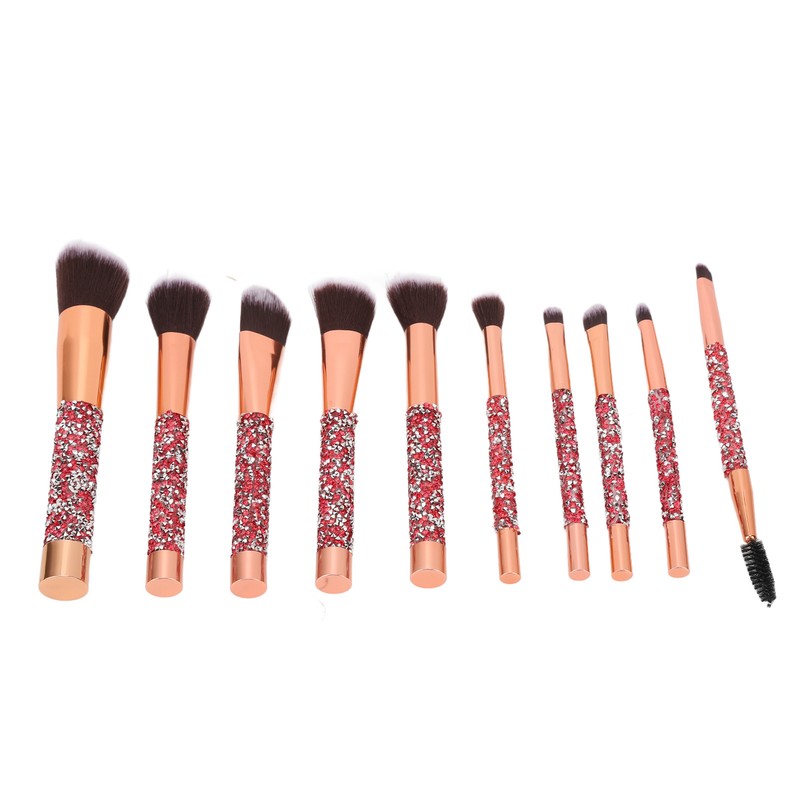 10pcs Makeup Brushes Set Soft Bristles Portable Cosmetics Tool Kits