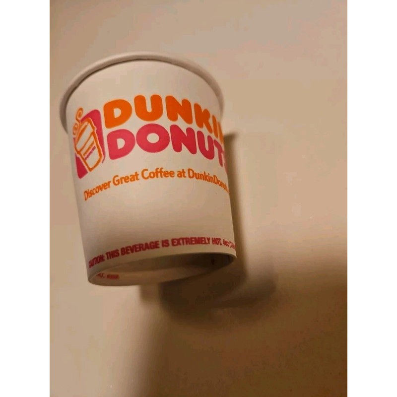 Dunkin' Donuts ONE Dunkin Donuts 4OZ White Paper Store Coffee