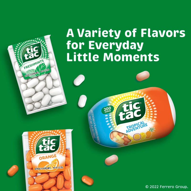 Tic Tac Freshmint Breath Mints, Bulk 12 Pack, On-The-Go Refreshment,