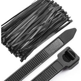 Snail Cable Zip Ties, Black Nylon Zip Cable Ties with Self-Locking 6/8/12 Inch for Home Office Garage Workshop (12 Inch)
