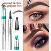 Waterproof & Sweat-Resistant Eyebrow Pencil - 4 Tip Design for