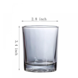 Gaolinci 2 Pcs Classic Clear Cylindrical Glass Mouthwash Cups, Bathroom Brushing Cup, 6 Oz