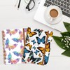 XFN 2Pcs Spiral Notebook, Butterfly College Ruled Spiral Notebook, Multi