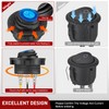 Nilight 5PCS Waterproof Round Rocker Switch w/Wiring Harness Switches Holder