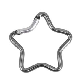 1Pc Silver Heavy Duty Locking Hook,Star Shape Climbing Buckle,Camping Hiking Traveling Aluminum Alloy Carabiner Clip Non Slip Rubber Pad,Outdoor Recreation,Locking Climbing Carabiners,Quickdraws