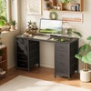 Huuger 47 Inch Computer Desk with 8 Fabric Drawers, Office