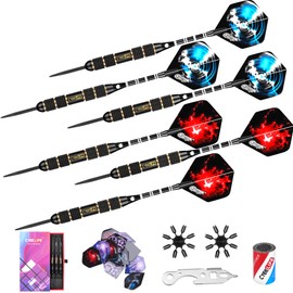 CyeeLife-Professional Steel tip Darts 24g+Aluminium shafts+Sharpener+Dart Tool+12 Flights