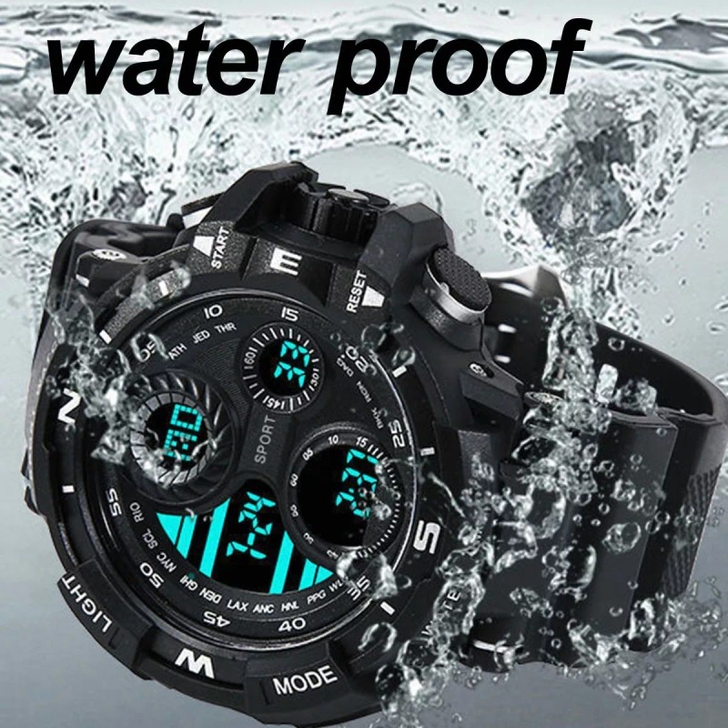 CACTUS ARCOIRIS Set Reloj Digital Caballero Relog Deportivo Pulsera Hombre