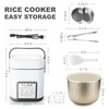 TLOG Mini Rice Cooker 2.5 Cups Uncooked, Healthy Ceramic Coating