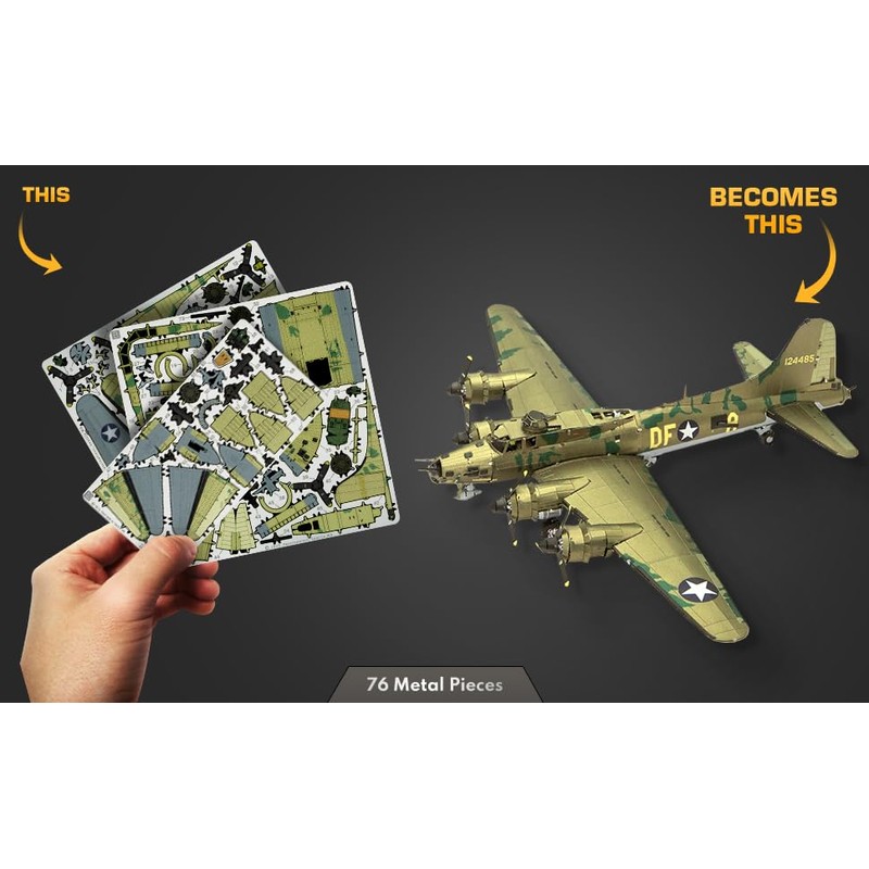 Metal Earth B-17 Flying Fortress Color 3D Metal Model Kit
