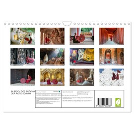 IM REICH DES BUDDHA - DER ROTE SCHIRM (Wandkalender 2026 DIN A4 quer), CALVENDO Monatskalender