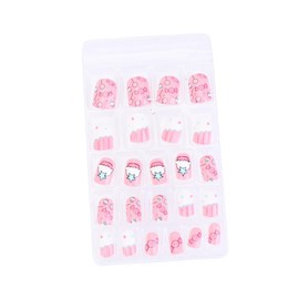 Healeved Lovely Nail Stickers for Boys and Girls 24pcs Fake Nail Tips Abs Material Safe for Nail Dec