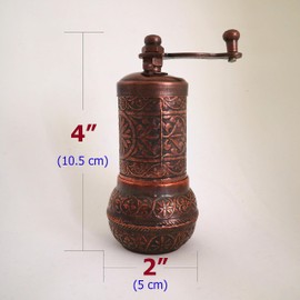 Pepper Grinder - Manual Spice Grinder - Herb Grinder - Pepper Grinder Mill - Pepper Mill - Spice Grinder - Coffee Bean Grinder (Aged Brown)