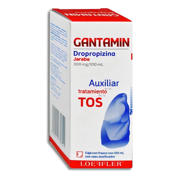 Gantamin Jarabe 300 Mg, 1 Frasco 120 Ml + Vaso