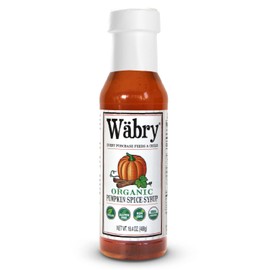 Wäbry Organic Pumpkin Spice Syrup – 16.4oz (468g), Natural Coffee Syrup, Perfect for Lattes, Matcha & Mocktails, Soda, Non-GMO, Dye-Free & Vegan Syrups – BPA-Free Plastic Bottle