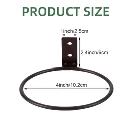 Ompinda Flower Pot Holder Ring, 3 Pack Collapsible Metal Wall Mounted Metal Planter Hangers Ring with Screws for Indoor Use and Outdoor Garden Decor (4 inch)