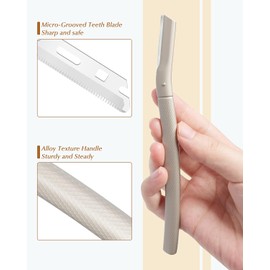 MoHern Maquinilla de Afeitar Dermaplaning para Rostro Profesional, Maquinillas de Afeitar Faciales para Mujer con 20 Recambios de Cuchillas En 2 Cajas, Maquinilla de Afeitar para Cejas para Mujeres Y