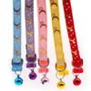 CCUUHJ Reflective Cat Collars Breakaway with Bell Moons Stars 2