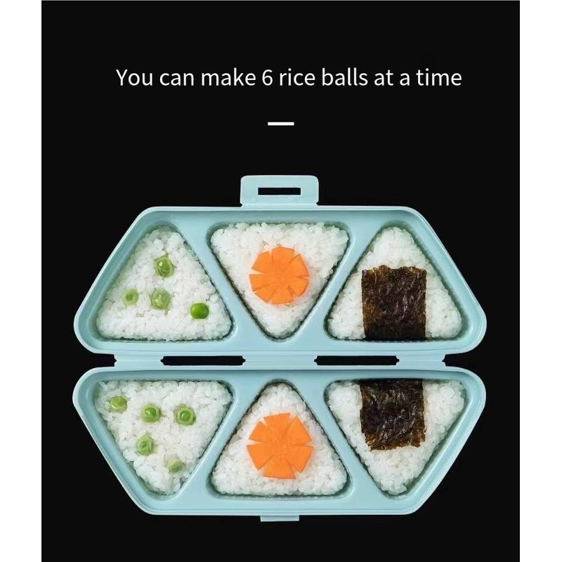 Triangle Onigiri Mold – 6 Cavity Onigiri Rice Ball Press,