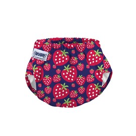 Konfidence Splashy AquaNappy - Our Reusable Eco-Friendly One Size Fits All Swim Nappy Made with Recycled Plastics up to 30 Months - Easy to Clean & Machine Washable (Strawberry Red/Navy)