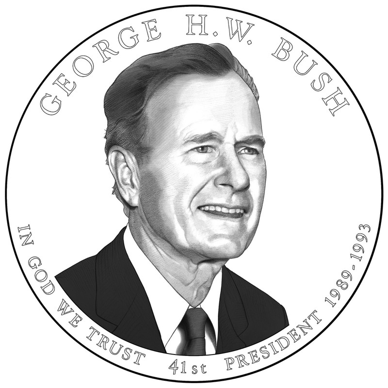 2020 P&D GEORGE H.W. BUSH PRESIDENTIAL DOLLARS SET UNCIRCULATED- MINT