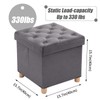 BRIAN & DANY Ottoman with Storage, Foldable Storage Ottoman Cube
