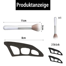 Pack of 3 Eyeshadow Stencils, Eyeshadow Stencil with Make Up Brush, Eyeshadow Stencil, Eyeshadow Stencil, Eyeshadow Stencil, Eyeshadow Stencil, Quick Make-Up Auxiliary Tools for Deepening Eye