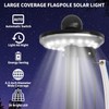 IIOPE Upgraded 8.5" Solar Flag Pole Light with 26 LEDs,