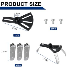 PLALEI Universal Fuel Pump Removal Tool, Adjustable Fuel Tank Lock Ring Tool With 1 Lock Ring Spanner(5.31" to 7.17"), Metric Car Fuel Lid Tank Cover Collar Ring Spanner for Most Vehicles