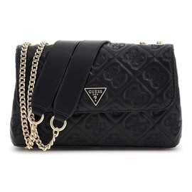 GUESS Adelasia Convertible Xbody Flap Bag Black