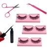Eyelash Extension Easy Application Starter Kit - 3 Pairs Long