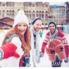 VENI MASEE Winter Women Lovely Deer Print Double Layer Keep