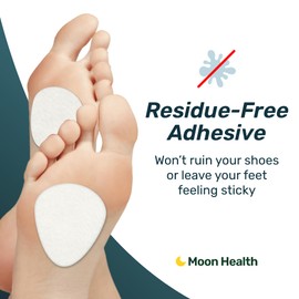 Ultra Thin Metatarsal Pads Women and Men, Foot Pads, Ball of Foot Cushions for Women, Metatarsal Foot Pads for Women, Mens Foot Pads for Balls of Feet | 12 Pack, 6 Pairs, 1/8" Thick