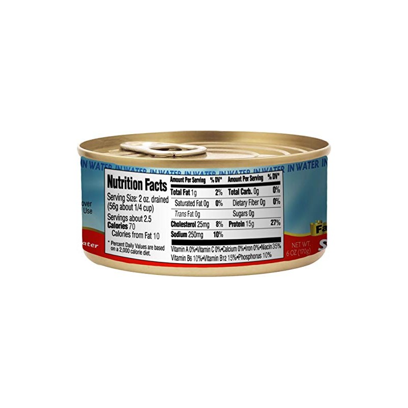 Gefen Solid White Albacore Tuna in Water 6oz (6 Pack),