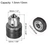 sourcing map Drill Chucks, 1/2-20UNF Threaded 1.5-13mm Capacity with Chuck