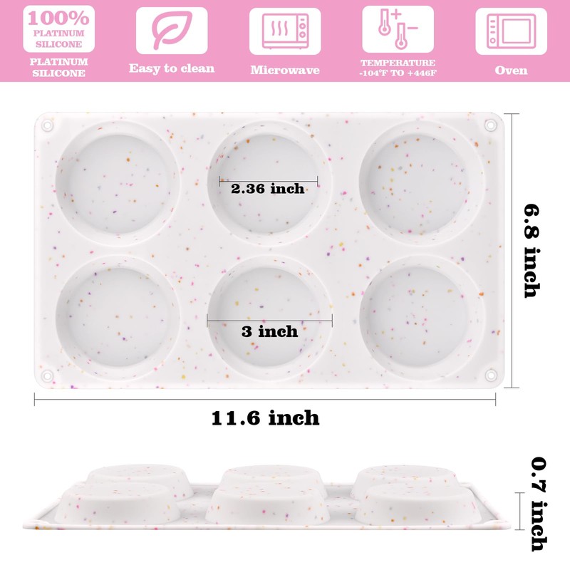 Sakolla 2 Pack Muffin Top Pans, Silicone Egg Molds for
