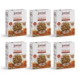 Jovial Einkorn 100% Organic Whole Grain Penne Rigate - Einkorn Pasta, High Protein, Non-GMO, USDA Certified Organic, Lower Carb, Delicious Pasta Made in Italy - 12 Oz, 6 Pack