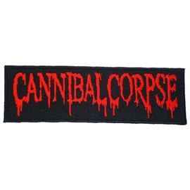 MartOnNet Music Patch Cannibal Corpse Death Metal Band Logo Patch Size 8.5 x 5 cm Embroidered Patch Natural or Uneasy Iron on 1 Piece